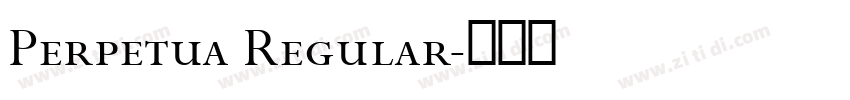 Perpetua Regular字体转换